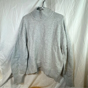 Gap Sweater Women's Large Tall Pullover Turtleneck  Gray  Warm Winter